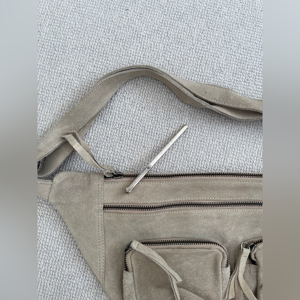 Free People Samara Sling Bag Suede Crossbody New with defect. - Picture 7 of 7